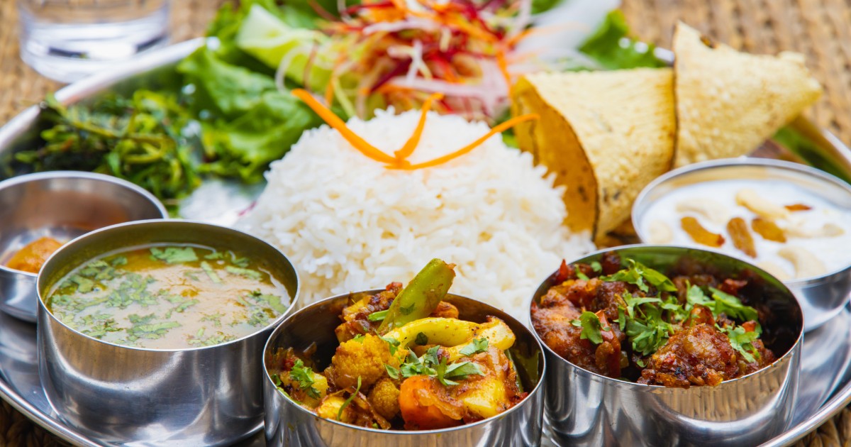 Nepali Dal Bhat Tarkari Dish